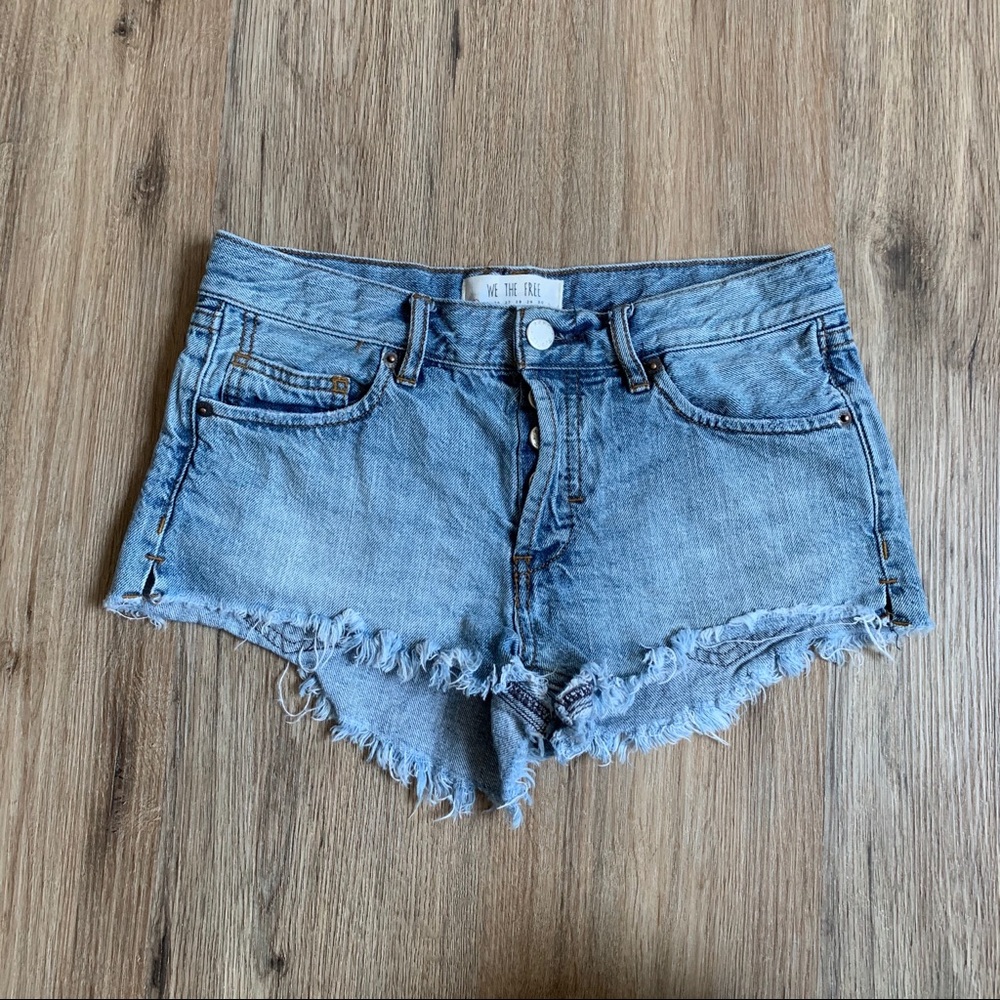 Free People "We The Free" Cut Off Jean Shorts